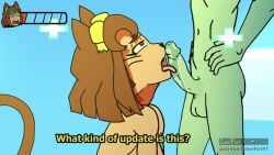 2d 2d_animation anal_sex animated animation anthro beach cartoon cartoon_style cat_ears cat_girl cat_tail catgirl coonfist furry kit_(gameoverse) kit_bodega kit_bodega_(gameoverse) lamiva licking_penis longer_than_10_seconds opennsfwsp tagme video