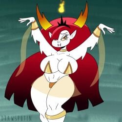 1girls animated animated_gif areolae assisted_exposure background_character bedroom_eyes belly_dancer big_breasts bouncing_breasts breasts busty covered_nipples covering_crotch dancer_outfit dancing dancing_costume drawsputin embarrassed female female_focus gif gluteal_fold hair_over_one_eye half-closed_eyes hekapoo horns huge_breasts jiggle jiggling_ass jiggling_breasts large_breasts long_hair looking_at_viewer magic nipples nude nude_female pussy red_hair showing_off star_butterfly star_vs_the_forces_of_evil thick_thighs thunder_thighs unamused undressing wand white_skin wide_hips