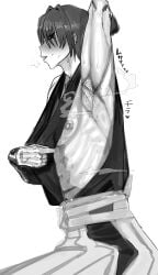 armpits fate/grand_order fate_(series) harada_sanosuke male male_focus male_only solo solo_focus solo_male sweaty sweaty_armpits