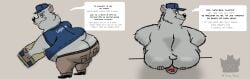2025 ass big_ass butt_crack delivery_(commerce) delivery_employee english_text fuzzy_fables gay male male_only mascot norte_refrigeracao polar_bear portuguese_text text yaoi