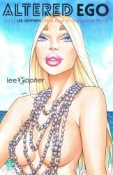 1girls big_breasts blonde_hair breasts female female_only necklace necklace_only solo tagme_(artist) traditional_media_(artwork)