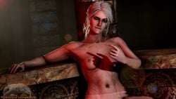 1girls 3d bath bathing breasts cd_projekt_red ciri female female_only nipples nude small_breasts solo tagme_(artist) the_witcher_(series) the_witcher_3:_wild_hunt white_hair