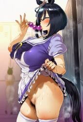 1girls ai_generated animal_ears anthropomorphization eishin_flash_(umamusume) eyes female hair legs skin tagme umamusume umamusume_pretty_derby young