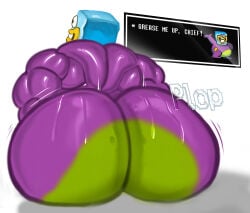 1boy ass_bigger_than_head ass_focus big_ass big_ass_(male) big_butt butt_focus deltarune huge_ass huge_butt ice_cube icee male male_only solo solo_male tiburalgo