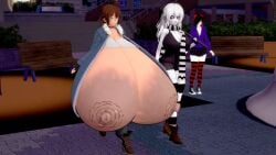 areolae areolae_slip big_breasts breasts clockwork_(creepypasta) creepypasta female huge_breasts koikatsu mature nina_the_killer pale-skinned_female pale_skin short_hair ultimate_collector walking zero_(creepypasta)