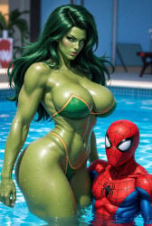 1boy 1boy1girl 1girls ai_generated artist_name avengers big_ass big_breasts big_thighs bigger_female breasts curvaceous curvy curvy_figure digital_media_(artwork) female giantess green-skinned_female green_body green_skin height_difference hips hourglass_figure huge_ass huge_breasts huge_thighs hulk_(series) jennifer_walters large_ass large_breasts large_female large_thighs larger_female legs light-skinned_male light_skin macro macro_female male male/female marvel marvel_comics mature mature_female mini_giantess peter_parker she-hulk shorter_male size_difference slim_waist smaller_male spider-man spider-man_(series) straight tall tall_female taller_female thick thick_hips thick_legs thick_thighs thighs unknown_artist voluptuous waist wide_hips wide_thighs