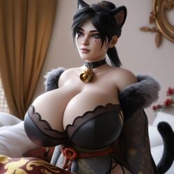 3d ai_generated apex_legends bedroom big_ass big_breasts black_hair breasts colossal_ass cute cute_face mature_female neko nekogirl ravenomega sexy sexy_body sexy_female sexy_pose sexy_woman underwear voluptuous_body voluptuous_female white_skin wraith_(apex_legends)