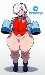 big_ass big_butt brawl_stars breasts butt colette_(brawl_stars) fat_ass fat_butt female thick_thighs thighs white_background