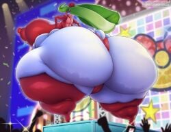 1girls ass ass_bigger_than_head ass_focus big_ass big_breasts big_nipples crowd crown dat_ass detailed_background dumptruck_ass eyelashes female flora_fauna gigantic_ass green_hair huge_ass huge_breasts humanoid hyper_ass hyper_breasts leotard mabocorescant milkybody nintendo pokemon pokemon_(species) rear_view thick_thighs tsareena white_body wide_hips