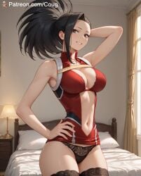 1girls ai_generated boku_no_hero_academia cougwe momo_yaoyorozu my_hero_academia stable_diffusion