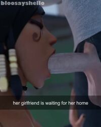 1boy 1girls 3d 3d_animation 4:5 animated athletic_female bloosayshello blowjob cheating cheating_girlfriend cuckquean dark-skinned_female dark_skin english_text fellatio female human interracial lesbian_conversion light-skinned_male male oral oral_penetration oral_sex orientation_play overwatch overwatch_2 pharah shorter_than_30_seconds snapchat sound sound_effects tagme vertical_video video