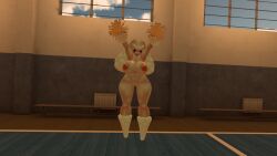 3d anthro anthro_only cheerleader electric_ryu female furry furry_only lopunny pokemon pokemon_(species) self_upload vrchat vrchat_avatar