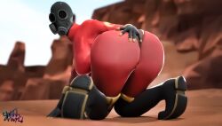 3 3d_(artwork) ass big_ass blender female fempyro huge_ass latex presenting_ass suit team_fortress_2 ughhh..._vinyl!