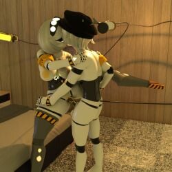 3d_model 3d_render android_girl blender female glitch_productions male male/female murder_drones murder_drones_n murder_drones_v render robot_boy robot_girl robot_humanoid serial_designation_v white_body white_hair white_skin