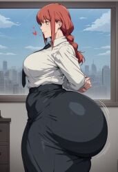 1girls ai_generated ass ass_focus bangs big_ass big_breasts blarghsh bottom_heavy braided_hair breasts bubble_butt chainsaw_man dat_ass dumptruck_ass enormous_ass fat_ass female female_only gigantic_ass gigantic_thighs huge_ass huge_breasts hyper hyper_ass hyper_thighs makima_(chainsaw_man) massive_ass pawg red_hair round_ass solo solo_female tagme thick thick_ass thick_thighs thighs voluptuous voluptuous_female water wide_hips