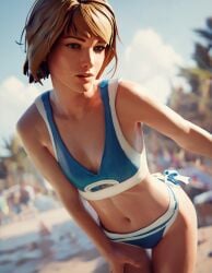 1girls ai_generated anotherdimensionai anotherdimensionnsfw cute life_is_strange max_caulfield pose posing sexy_pose sfw swimsuit