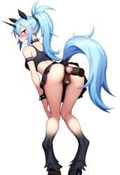 ai_generated anal_insertion anal_sex anime_style azura_(oc) bending_forward bending_over black_crop_top black_skirt blue_hair blue_tail blush cookie-girl crop_top digitigrade disembodied_penis equid_pussy equine_genitalia equine_penis equine_pussy female female_focus goth_girl hands_on_knees hooves horse_penis horse_pussy horsecock looking_back_at_viewer open_mouth original_character penis_in_ass pink_eyes pony_ears pony_tail ponytail presenting_anus presenting_hindquarters presenting_pussy punk_girl pussy simple_background skirt solo_female solo_focus spiked_bracelet spiked_collar unicorn_horn unicorn_humanoid