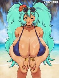 1girls ass big_ass big_breasts big_thighs bikini brazil brazilian brazilian_female brazilian_miku breasts butt cyan_eyes cyan_hair female female_only gigantic_ass gigantic_breasts gigantic_thighs hatsune_miku huge_ass huge_breasts huge_thighs latin_american_hatsune_miku_(meme) long_hair looking_at_viewer matospectoru solo tagme tan tan_body thick_hips thick_thighs thighs twintails vocaloid