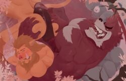 anthro balls bara barazoku bear big_penis boar boner erection furry gay iozen kumatetsu kunn_(artist) male male_only muscles muscular nude penis sus_(pig) the_boy_and_the_beast ursid wild_boar