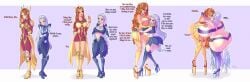 2girls ass_expansion big_lips bimbo bimbo_lips bimbofication bimbofication_sequence breast_expansion breasts diana_(league_of_legends) english_text female female_only gigantic_ass gigantic_breasts high_heels huge_ass huge_breasts huge_lips human kissing league_of_legends leona_(league_of_legends) platform_heels purpluck revealing_clothes sequence standing stockings text transformation transformation_sequence yuri