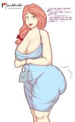 1girls aged_up ass ass_bigger_than_head ass_focus big_ass big_breasts big_butt blue_eyes bottom_heavy breasts bubble_butt clothing coral_pink_hair curvaceous curvy curvy_figure dat_ass dialogue doki_doki_literature_club dress dumptruck_ass earrings english_text female female_only fully_clothed heart huge_ass huge_breasts lewddoodler long_hair looking_at_viewer male_pov mature_female milf pearl_earrings pov sayori_(doki_doki_literature_club) solo solo_female talking_to_viewer text thick_thighs voluptuous voluptuous_female wife