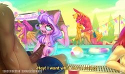 2025 aged_up all_fours ambiguous_penetration animal_genitalia animal_penis anthro applejack_(mlp) areola artist_name ass big_breasts big_macintosh_(mlp) blush bodily_fluids breasts brother_(lore) brother_and_sister_(lore) closed_eyes cum cum_inside cum_on_breasts cum_on_butt cum_on_face cum_on_self cutie_mark detailed_background diamond_tiara_(mlp) digital_media_(artwork) dildo dildo_fellatio dildo_in_mouth dildo_insertion earth_pony english_text equid equine equine_genitalia equine_penis eyewear faceless_character faceless_male female fingers fluttershy_(mlp) friendship_is_magic genital_fluids genitals group hair hair_pulled_back hasbro heart_eyes heart_symbol hi_res horse huge_breasts incest_(lore) male male/female mammal my_little_pony mythological_creature mythological_equine mythology nipples open_mouth oral oral_penetration orgasm orgasm_face outside pegasus penetration penis pony pulling_hair requesting requesting_position_change sex_toy sex_toy_fellatio sex_toy_in_mouth sex_toy_insertion sibling_(lore) sister_(lore) stomach_bulge sugarlesspaints swimming_pool tail text touching_hair water wings