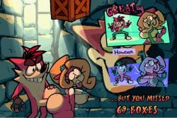 activision animated anthro areola balls bandicoot big_breasts big_butt bikini blonde_hair bodily_fluids box breasts butt clothed clothing coco_bandicoot container crash_bandicoot crash_bandicoot_(series) detailed_background digital_media_(artwork) duo english_text erection exposed_breasts female female_penetrated from_behind_position fur gameplay_mechanics genital_fluids genitals gloves gloves_only hair hand_on_butt handwear handwear_only hi_res incest intelligence_loss lil-potion-shop male male/female male_penetrating male_penetrating_female mammal marsupial micro_bikini mostly_nude nipples nude open_mouth penetration penile penis ponytail questionable_consent sex smile swimwear text tongue topwear two-piece_swimsuit