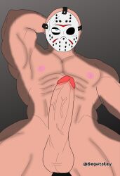 1boy balls bara big_breasts big_muscles big_penis big_thighs boy breasts cock dick dieguitokey digital_drawing_(artwork) digital_media_(artwork) friday_the_13th gay gay_male halloween horror jason_voorhees male male_only mask masked masked_male muscles muscular muscular_male penis penis_out solo solo_male tagme testicles thick_butt thick_legs thick_penis thick_thighs thighs yaoi