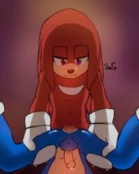 abs animated anthro anthro_on_anthro anus ass balls cum cum_in_ass cum_inside cum_on_anus cum_on_body cum_on_penis cum_on_stomach echidna erection footwear fur furry gay gloves half-closed_eyes hedgehog holding_leg knuckles_the_echidna krazyelf looking_down lying male male_only mammal monotreme navel nude on_back on_floor orgasm penis purple_eyes railing raised_leg sex sitting smile socks sonic_(series) sonic_the_hedgehog sonknux spread_legs spreading thighhighs yaoi