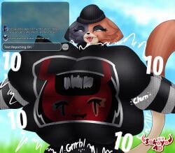3_toes 4_fingers alternative_fashion animal_humanoid anthro ass beanie big_breasts breast_vore breasts calico_cat calico_cat_humanoid calico_pattern cat_humanoid clothed clothing domestic_cat duo ear_piercing emo epic_games feet felid felid_humanoid feline feline_humanoid felis female fingers forced fortnite fortnite:_battle_royale fur goth hat headgear headwear hi_res huge_breasts humanoid hyper hyper_belly mammal mammal_humanoid meow_skulls mottled multicolored_body multicolored_fur onomatopoeia open_mouth piercing shirt smug smug_expression smug_face sokoyo_owo sound_effects struggling struggling_prey tail text text_box toes topwear unwilling_prey vore vore_belly yellow_eyes