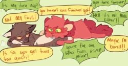argument blush bodily_fluids cunnilingus domestic_cat drooling duo felid feline felis female female/female feral freckledcoat hi_res incest_(lore) leafpool_(warriors) mammal oral pussy saliva sex sibling_(lore) sister_(lore) sisters_(lore) squirrelstar_(warriors) vaginal_penetration warriors_(book_series) warriors_(cats)