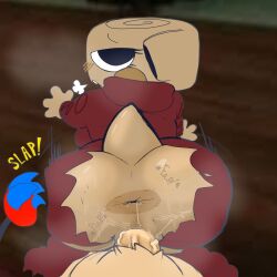 1boy 1girls anthro anthro_on_anthro anthro_only anthro_penetrating_anthro anus ass_slap asshole big_ass big_butt breath breath_cloud butt_slap dandy's_world dino_snore_shelly dinosaur dinosaur_costume dinosaur_girl dinosaur_tail doggy_style female fossil fur goob_(dandy's_world) looking_back male missfurbottom object object_head penis_in_pussy ripped_clothing ripped_pants shell shelly_(dandy's_world) slap slapping_ass slapping_butt spanking spanking_ass spanking_butt vaginal vaginal_insertion vaginal_penetration vaginal_sex