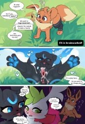 absurd_res after_sex animal_genitalia animal_penis bodily_fluids comic crossdressing crossdressing_(mtf) crossdressing_male cum cum_drip cum_in_vagina cum_inside dripping duo eevee eeveelution eti_(utopianvee) female female_penetrated femboy feral gay gay_anal gay_male gay_sex generation_1_pokemon generation_2_pokemon generation_4_pokemon genital_fluids genitals grass hi_res homosexual homosexual_male homosexual_sex illusion larger_female legendary_pokemon looking_at_another looking_surprised lying lying_on_ground male male/female male_penetrated male_penetrating meadow mind_control nature nintendo on_back on_ground penis plant pokemon pokemon_(species) pussy shaymin shiny_pokemon size_difference sky_forme_shaymin small_top_big_bottom smaller_male smile syna_the_umbreon umbreon utopianvee vaginal vaginal_penetration vaginal_sex