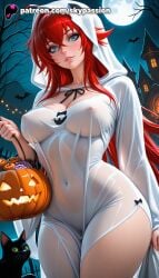rias gremory from halloween by skypassion