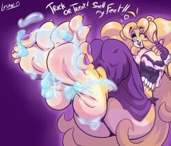 5_toes anthro ass bear bear_ears big_breasts big_butt big_feet big_hair blonde_hair blue_eyes blushing_feet bodily_fluids breasts bukkake claws clothing colored_nails colored_toenails costume countershade_feet countershading cum cum_on_feet cumshot cumshot_on_feet curling_toes dialogue disembodied_penis ejaculation elemental_creature feet feet_together female five_nights_at_freddy's five_nights_in_anime flora_fauna foot_fetish foot_focus foot_play footjob fredbear_(fnaf) fredbear_(lesangd_tw) gangbang genital_fluids genitals ghost gloves group group_sex hair halloween halloween_costume handwear hi_res holidays huge_feet humanoid humanoid_feet humanoid_hands legwear lesangd_tw lipstick looking_at_viewer machine makeup male mammal multicolored_body nails no_pupils one_eye_closed orgasm penis plant plantigrade robot robot_anthro robot_humanoid scottgames sex simple_background size_difference small_penis smile soles solo_focus spirit talking_to_viewer toe_claws toejob toeless_legwear toenails toes torn_clothing torn_legwear translucent translucent_penis two_tone_body wink winking_at_viewer yellow_body