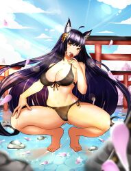 1girls absurdly_long_hair adult adult_female ahoge almost_naked almost_nude animal_ear_fluff animal_ears ankles ass_visible_through_thighs azur_lane bare_belly bare_calves bare_chest bare_hands bare_hips bare_knees bare_legs bare_midriff bare_navel bare_shoulders bare_soles bare_thighs barefoot belly belly_button big_breasts bikini bikini_bottom bikini_only bikini_top black-haired_female black_bikini black_bikini_bottom black_bikini_top black_hair black_string_bikini black_swimsuit black_swimwear blue_sky breasts busty busty_female calves cleavage clouds collarbone day daytime digital digital_art digital_drawing digital_drawing_(artwork) digital_media digital_media_(artwork) elbows exposed_arms exposed_belly exposed_chest exposed_hips exposed_legs exposed_midriff exposed_navel exposed_shoulders exposed_skin exposed_thighs exposed_toes feet female female_focus female_only fingernails fingers front-tie_bikini front-tie_bikini_top full_body groin hair_ornament hair_ornaments halterneck hand_on_leg hand_on_own_leg hand_on_own_thigh hand_on_thigh head_tilt high_resolution highres hourglass_figure inguinal_crease inguinal_ligament knees large_boobs large_breasts lean_figure legs legs_apart legs_folded linea_alba long_hair looking_at_viewer mature mature_female midriff mostly_nude musashi_(azur_lane) naked naked_female naked_woman narrow_waist navel nearly_nude nude nude_female nudity open_mouth open_mouth_smile outdoor_nudity outdoors outside parted_lips plump_breasts practically_nude pussy red-eyed_female red_eyes rinon_(54925239) shoulders side-tie_bikini sky slender_body slender_waist slim_waist smile smiley_face smiling_at_viewer solo spread_legs squatting squatting_female stomach string_bikini swimsuit swimwear thick_thighs thighs tilted_head toes tongue very_long_hair very_long_hair_female wide_hips