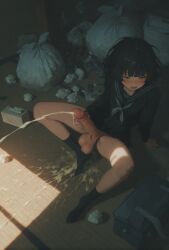 1futa 1girls after_school ahegao_face ai_generated anime_girl balls big_testicles black_hair black_serafuku blunt_bangs blush blush_lines bob_cut bobcut breasts cum cum_on_floor cum_shot devaster dickgirl ejaculation erection female from_above futa_masturbation futa_orgasm futanari half-closed_eyes handjob hot_cum huge_cock indoors intersex japanese_female japanese_room long_sleeves masturbation messy_hair messy_room open_mouth orgasm penis sagging_balls saggy_balls school_bag school_uniform schoolgirl serafuku short_hair sitting skirt slim_waist small_breasts socks solo_focus solo_futa spread_legs sticky_cum tatami teenage_futa testicles thick_cum tissue_box trash_bag used_tissue used_tissues veiny_penis yellowish_cum
