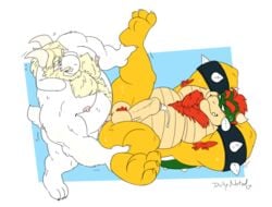 2017 2boys 3_toes anal anal_sex anthro anthro_on_anthro areola armpit_hair asgore_dreemurr beard belly big_belly big_muscles biped bird's-eye_view blonde_hair blush body_hair boss_monster bowser caprine chest_hair claws crossover cum cum_on_self cum_while_penetrated duly_noted duo erect_nipples erection eye_contact eyebrows facial_hair feet flat_colors floppy_ears full_body fur goat hair hairy hands_behind_head high-angle_view horn humanoid_penis interspecies koopa leg_grab long_ears long_horns looking_at_partner looking_pleasured lying male male_only male_penetrating mammal manly mario_(series) mature_male motion_lines multiple_boys musclegut muscular muscular_male nintendo nipples nude on_back overweight overweight_male penetration penis plantigrade scalie sex shell simple_background smile snout spiked_shell spread_legs spreading standing sweat thick_eyebrows toe_claws toes undertale vein veiny_penis video_games yaoi