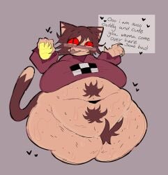 1girls bbw belly big_belly big_breasts blush breasts bush cat_ears cat_girl cat_tail catgirl chubby chubby_female cute fat_breasts fat_fetish female heart looking_at_viewer madotsuki meatoids obese obese_female overweight overweight_female red_eyes solo spooky sweat sweater sweating sweaty tagme yume_nikki