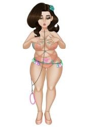ai_assisted ai_generated animated areolae belt big_ass big_breasts bikini breasts brown_hair chains condom condom_balloon condom_belt condom_filling curvy dancing dibuboo_(artist) english_text female female_only flower_in_hair front_view green_eyes heart_tattoo high_heels huge_areolae huge_breasts light-skinned_female light_skin long_hair makeup milf nails_painted necklace nipples nipples_visible_through_clothing original_character pink_areola pink_bikini pink_shoes prostitute prostitution seductive_look seductive_pose shoes swimsuit tagme tattoo tattoo_on_belly tattoo_on_chest text text_on_body thick_ass thick_hips thick_legs thick_thighs touching_ass touching_breast used_condom video voluptuous voluptuous_body voluptuous_female voluptuous_milf wavy_hair white_background
