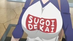 1boy 1girls adult adult_female adult_male big_breasts blue_eyes blue_shirt bouncing_breasts breasts english_audio english_dialogue english_language fat_breasts female hands_on_face huge_breasts jiggling_breasts male mp4 official_animation official_art sakurai_shinichi screaming shaking shaking_breasts shirt short_female shortstack silver_hair sound tagme taller_male uzaki-chan_wa_asobitai! uzaki_hana video white_hair