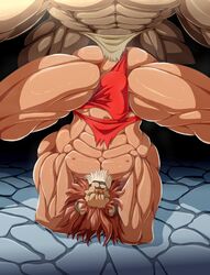 abs anal anal_sex animal_head anthro biceps broken_(artist) bulge clothed clothed_sex clothing erection feline leo_(red_earth) lion male male_penetrating mammal penetration penis_outline red_earth sex yaoi