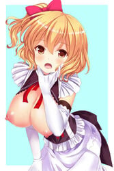 breasts female gatchapowa girlfriend_(kari) looking_at_viewer maid_uniform tomura_michiru