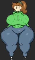 1girls :| abbber77 abby_(abbber77) ass ass_bigger_than_head belly big_ass big_breasts big_butt black_eyes breasts breasts_bigger_than_head brown_hair bubble_ass bubble_butt busty clothed clothing female female_focus female_only giant_breasts hoodie hourglass_figure huge_ass huge_breasts jeans large_ass large_breasts nipple_bulge nipples nipples_visible_through_clothing no_pupils original original_artwork original_character pillow_shading ponytail self_insert self_upload simple_background solo standing thick thick_ass thick_thighs twitter_user_oc voluptuous voluptuous_female