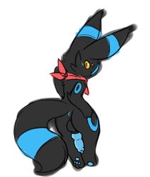 animal_genitalia animal_penis anthro anus backsack balls bargglesnatch-x1 brown_eyes canine_penis eeveelution erection looking_back male male_only neckerchief nintendo pawpads penis pokémon_(species) pokemon pokemon_(species) shiny_pokemon solo umbreon video_games yellow_sclera