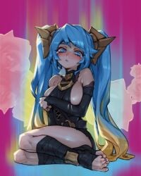 briar_(league_of_legends) bursting_breasts covering_breasts huge_breasts league_of_legends ptcrow sideboob sona_buvelle