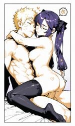 1boy 1female 1girl 1girls ai ai_generated blonde_hair closed_eyes female genshin_impact impregnation long_hair male mona_(genshin_impact) naruto naruto_(series) naruto_shippuden nude nude_female nude_male penetration purple_hair pussy sex short_hair thighhighs uzumaki_naruto vagina vaginal_penetration vaginal_sex