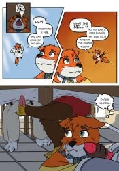 anthro big_penis canid canine canis claws clothed clothing comic dialogue digital_media_(artwork) domestic_dog duo english_text family feet fellatio female foot_fetish foot_play footjob fox genitals group hi_res humor husky lgbt love male male/female male/male mammal masturbation nordic_sled_dog oral penile penis romantic romantic_couple sagilmito sex simple_background slice_of_life spitz text vein veiny_penis