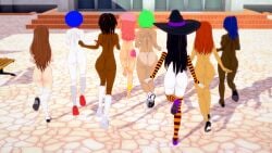 8girls afro ahoge alex_(cio425) alexandria_"alex"_thorne ass ass_focus athletic athletic_female back back_to_viewer backside barefoot behind_view bikini_tan black_and_orange black_choker black_gloves black_hair black_shoes black_socks blue_hair bob_cut booty brown_hair brown_skin bubblegum_(cio425) butt_focus cio425 clown clown_girl curly_hair dark_brown_skin dark_skin diana_(cio425) diana_hammond embarrassed_nude_female enf exhibitionism female female_only glasses green_hair gym_shoes heather_(cio425) heather_zimmerman jane_(cio425) janelle_"jane"_dawson kneesocks koikatsu koikatsu_(medium) large_ass light-skinned_female light_brown_hair light_skin long_hair minx_(cio425) minx_willows naked naked_female navy_blue_hair nicole_"niki"_hayes niki_(cio425) nude nude_female nudist nudity olive_skin orange_gloves orange_socks paint_on_ass paint_on_body paint_splatter pink_beret pink_hair ponytail public_nudity purple_shoes rear_view red_choker red_frill red_hair red_shoes running school shoulder_length_hair sideboob sports_shoes streaking striped_gloves striped_thighhighs tagme tan_skin tanlines tanned thighhighs tomboy white_gloves white_shoes white_skin white_socks white_spots witch witch_hat yasmine_(cio425) yasmine_peters