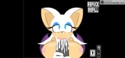 1boy 1girls animated anthro bat blue_eyes breasts ctrl-z cum cum_in_mouth cum_inside eyelashes fellatio female furry large_breasts looking_at_viewer motion_tweening nipples oral oral_cumshot penis pov rouge_the_bat saliva sega sonic_(series) sonic_transformed_3 straight tears topless wings